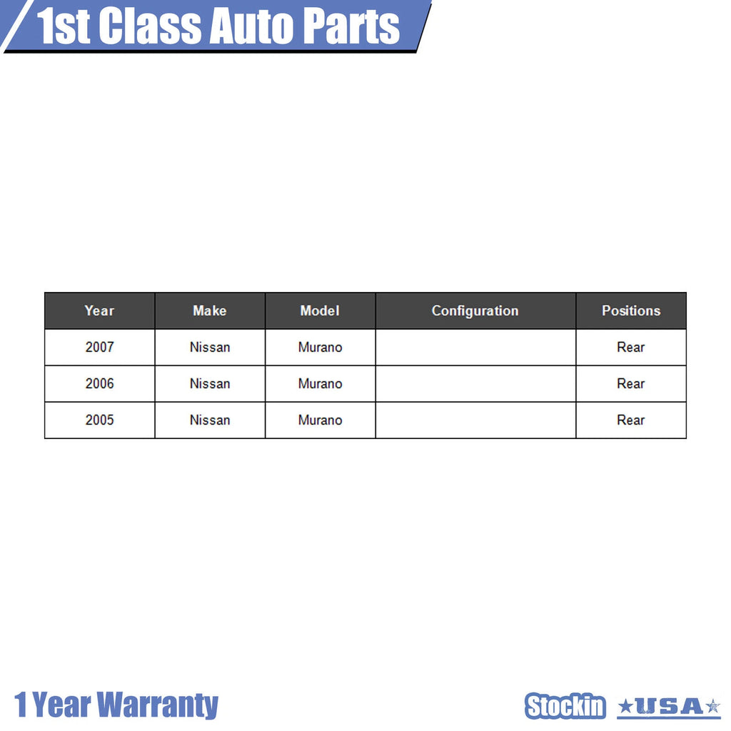 Rear Drive Shaft for Nissan Murano (2005–2007)
