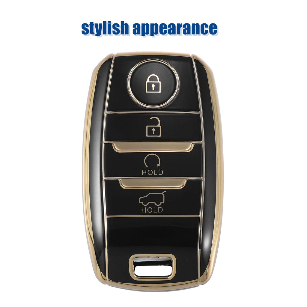 TPU Key Fob Case Cover for Kia Optima (2011–2020) 4 Button Black