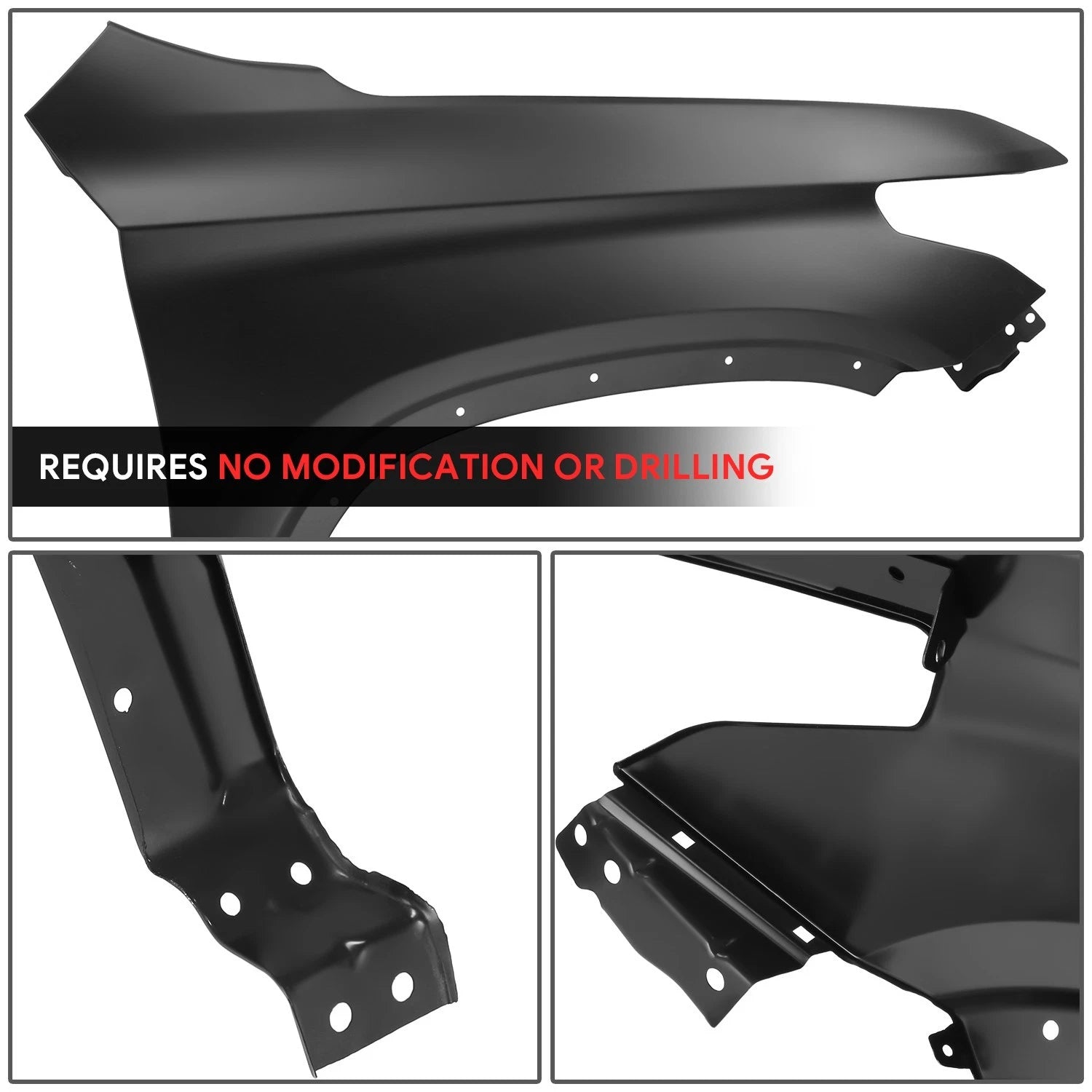 Passenger Right Fender Panel for Chevy Traverse (2018–2024) Black Primered