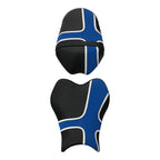 Driver & Passenger Seats Black Blue for Suzuki GSXR1000 (2009 - 2016)