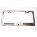 Stainless Steel License Plate Frame w/Yellow LED&"5.0" Logo for Ford Universal