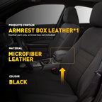 Center Console Leather Armrest Cover for Dodge Charger (2011–2022) Black
