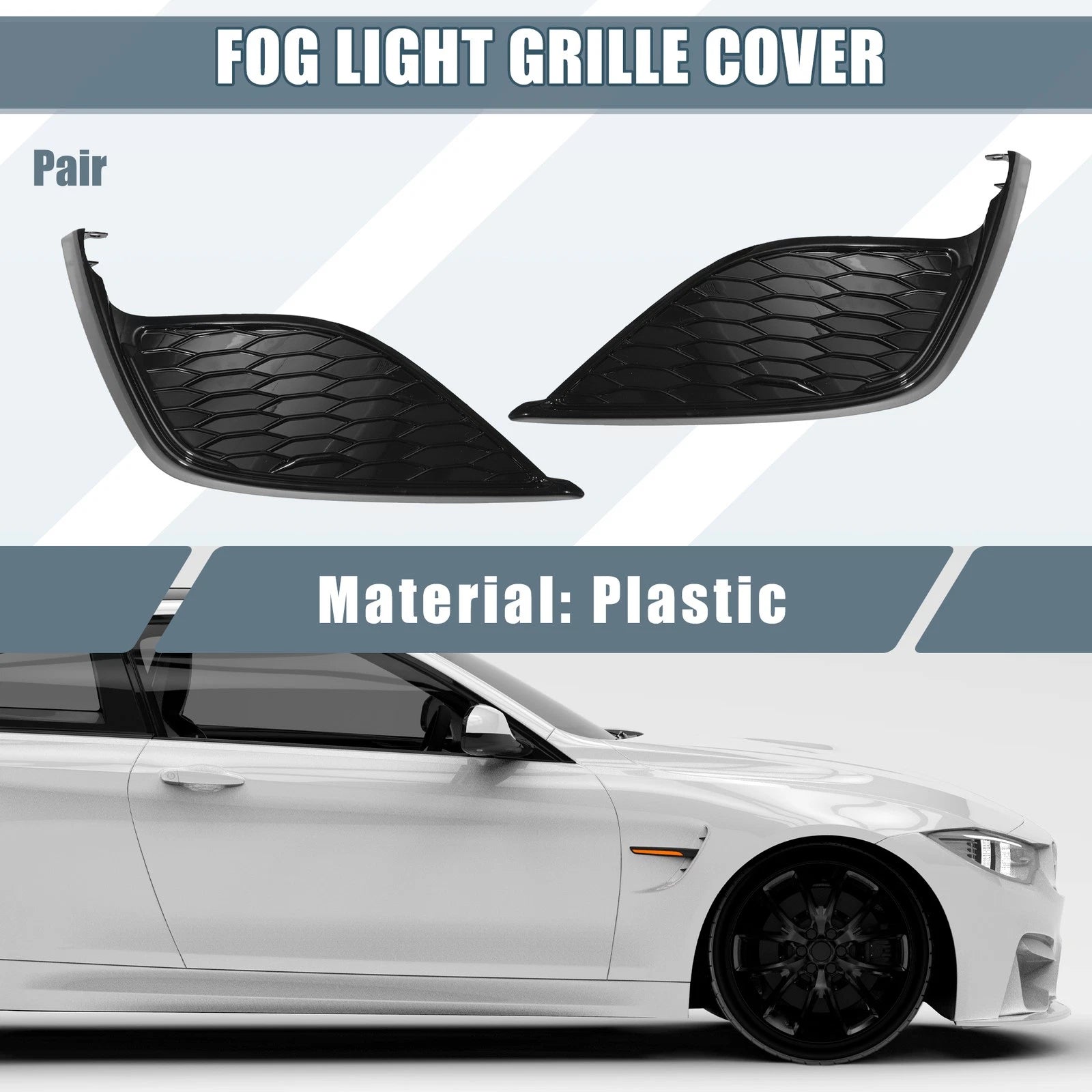 Set of 2 Fog Light Grille Cover Trim for Toyota Camry SE XSE 