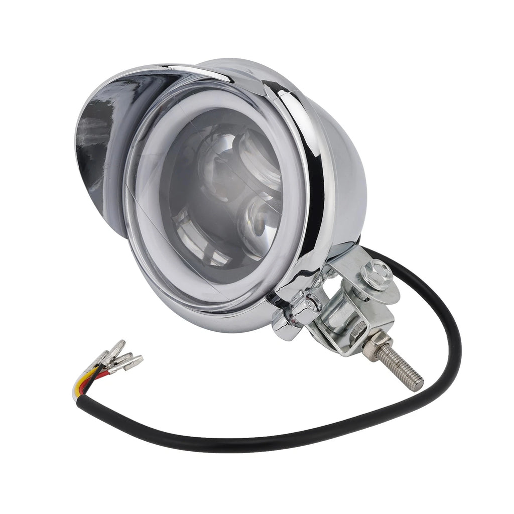 Headlight Lamp Spotlight for Motorcycle (Universal, Chrome)