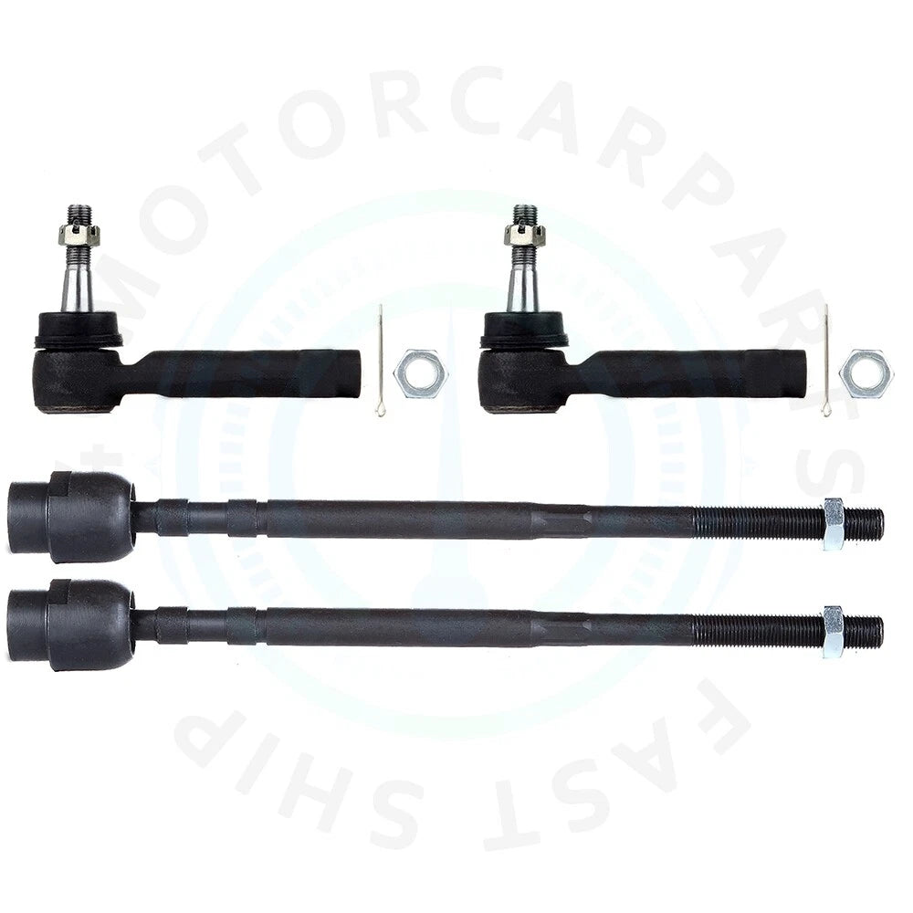 Set of 4 Inner Outer Tie Rod Ends for Chevy Impala (2004–2011) & Pontiac Grand Prix (1997–2003)