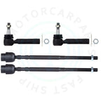 Set of 4 Inner Outer Tie Rod Ends for Chevy Impala (2004–2011) & Pontiac Grand Prix (1997–2003)