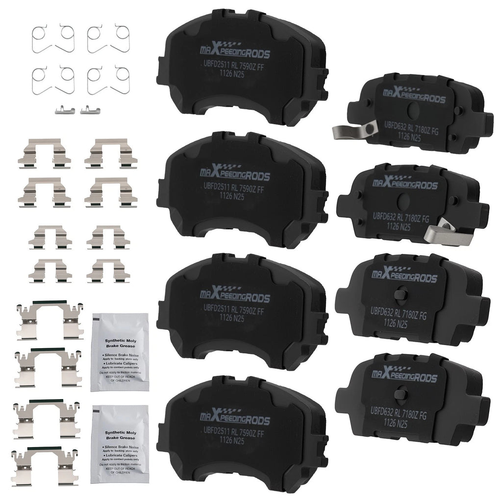 Front and Rear Ceramic Brake Pads for Nissan Qashqai and Rogue Sport (2017-2020)