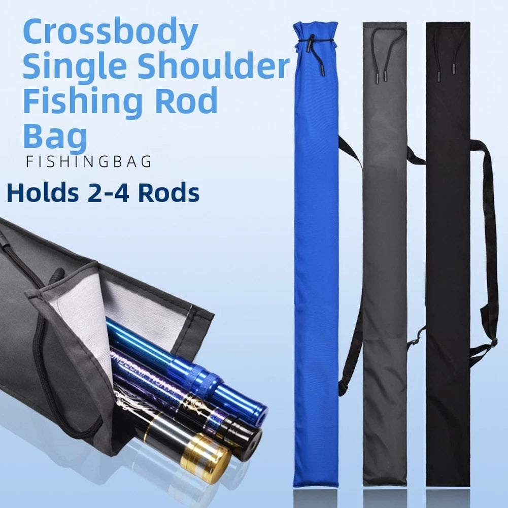 2X Lightweight Foldable Fishing Rod Bag for 2-4 Rods up to 130cm