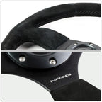 NRG Reinforced Steering Wheel 32cm D-Shape for Universal Fit (2010–2023)