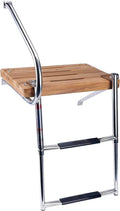 2 Steps Stainless Steel Folding Boat Ladder for Out-Board Swim Platform
