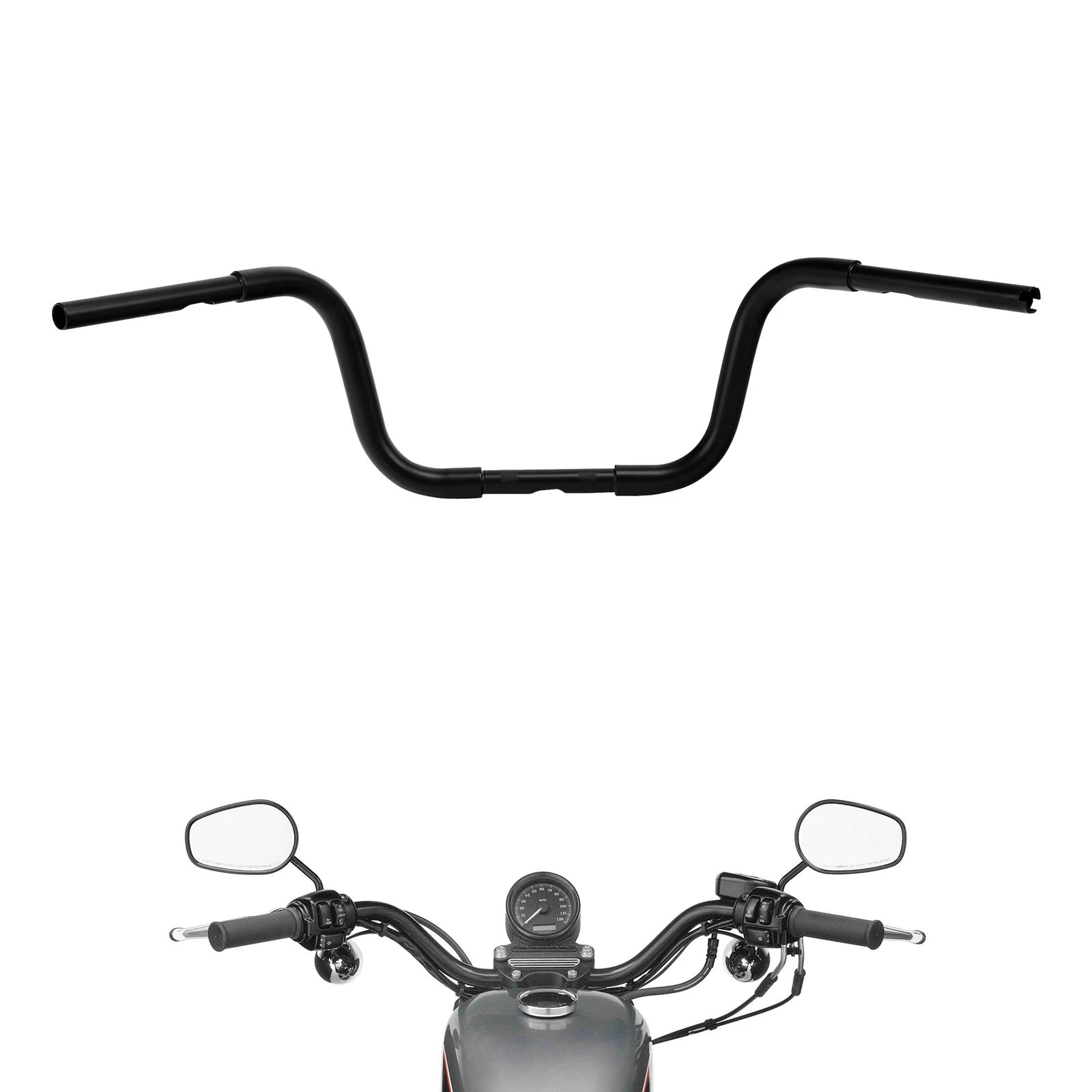10" Rise Ape Hanger Handlebar for Harley Sportster XL883 1200 Dyna (2004–2023)