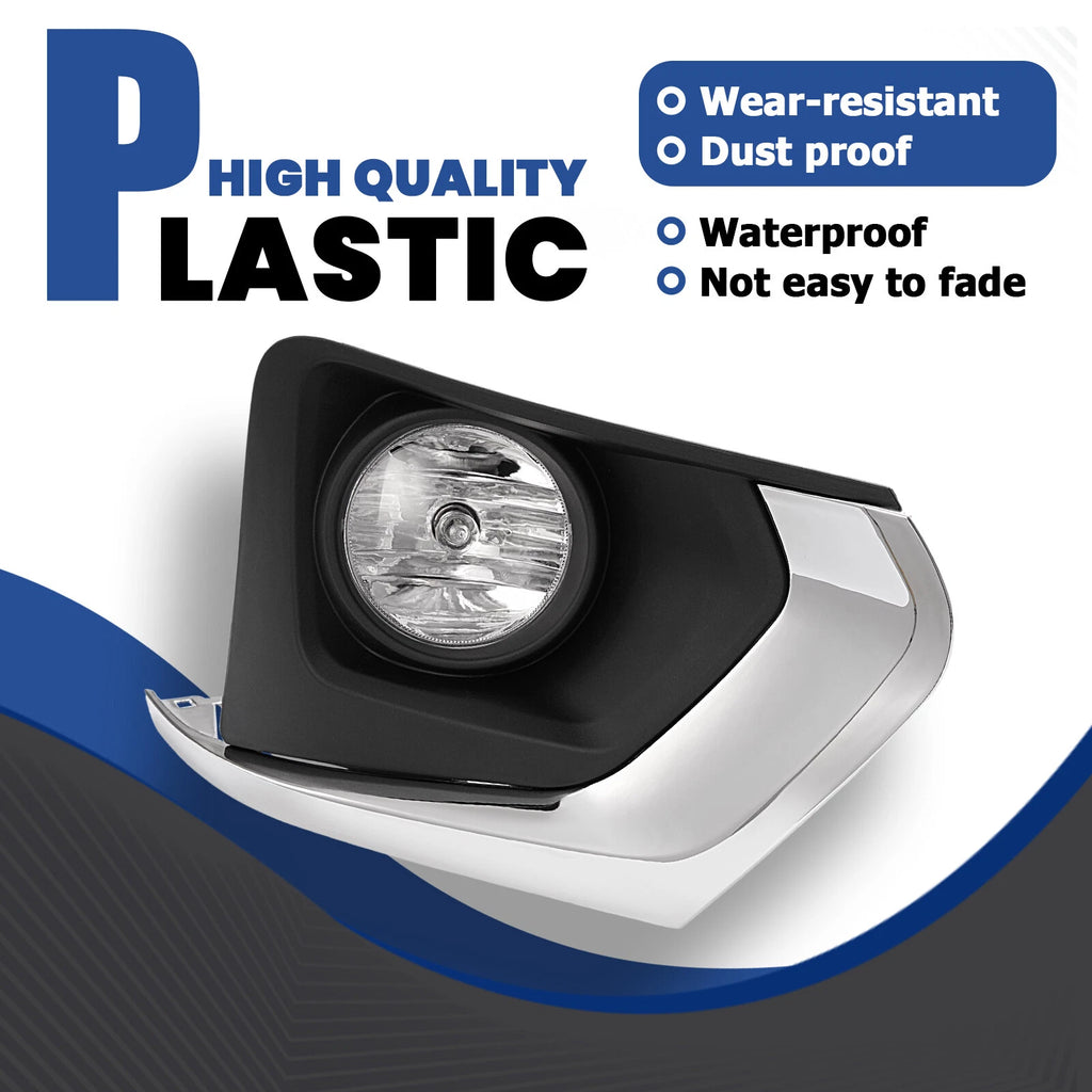 Set of 2 Fog Lights with Bezel, Harness, Switch for Chevy Traverse (2018–2021)