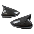 Set of 2 Carbon Look Side Mirror Cover Caps for Ford Focus MK4 (2019–2024)