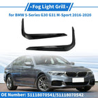 Front Left/Right Bumper Fog Light Covers for BMW 5-Series