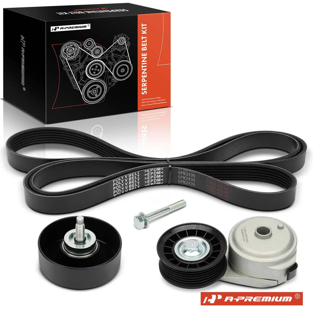 3X Serpentine Belt Drive Component Kit for Chevy Silverado (2005–2013)