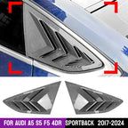 Carbon Look Rear Side Window Louver Shutter for Audi A5 S5 (2017–2024)