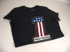 Women's Harley-Davidson #1 Race Graphic Tee, Black, Size Small