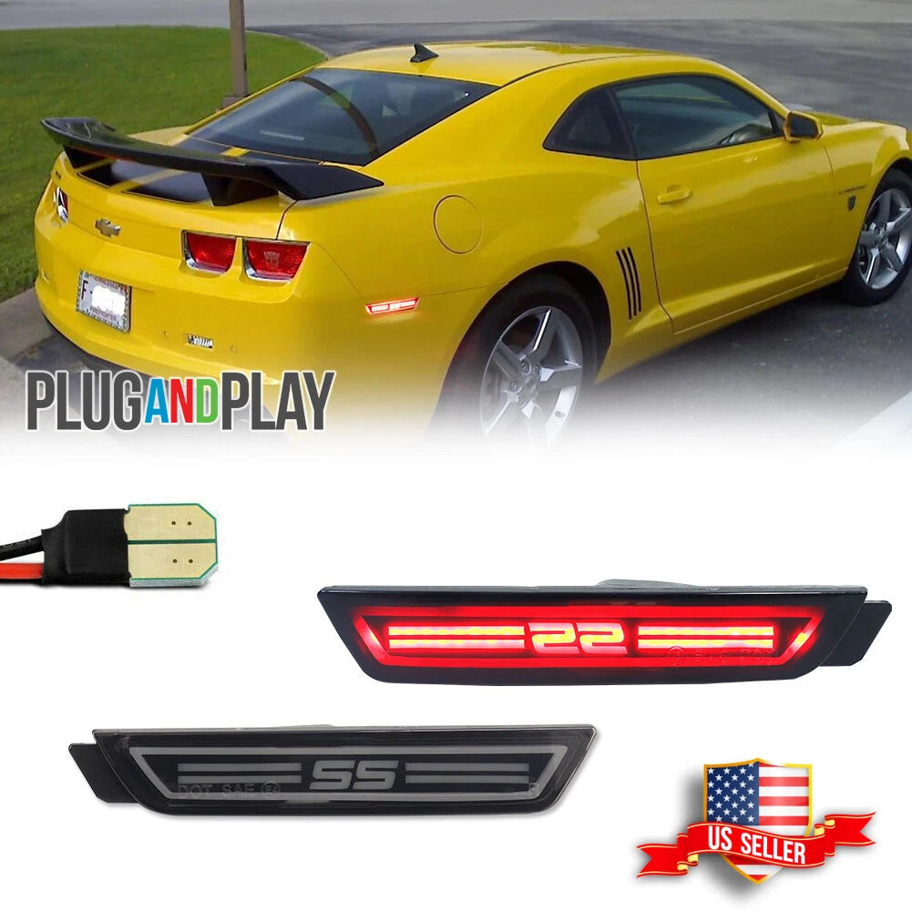 2X Rear Side Marker Light Red LED for Chevrolet Camaro (2010–2015)