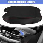 Microfiber Leather Auto Armrest Cover Pad for Honda HR-V (2016-2021) Black/Red