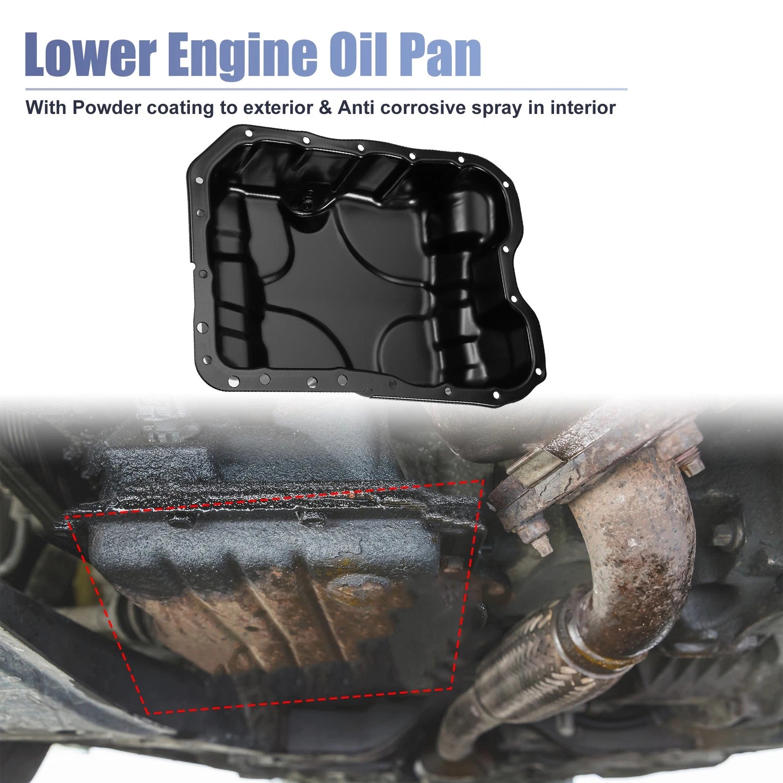 Engine Oil Pan No. 5047566AA for Dodge Dart (2012–2014), Jeep Cherokee (2014)