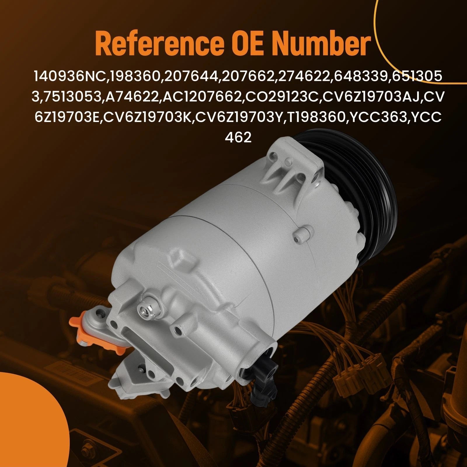 A/C Compressor for Ford Escape 2013-2016, Lincoln MKC 2015-2016
