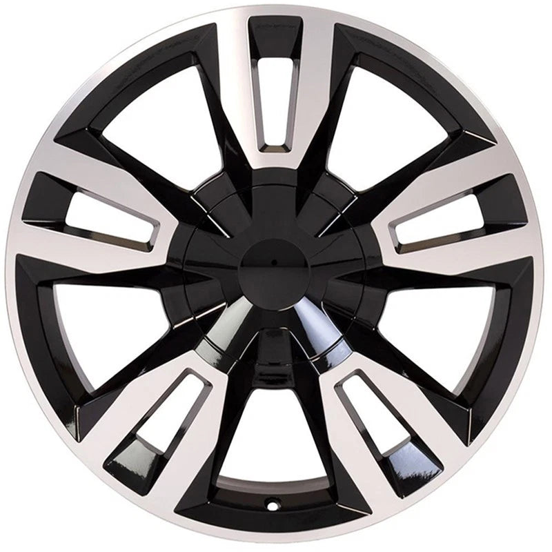 22" Machined Black Wheel Replacement for 1988-2000 Chevy C2500