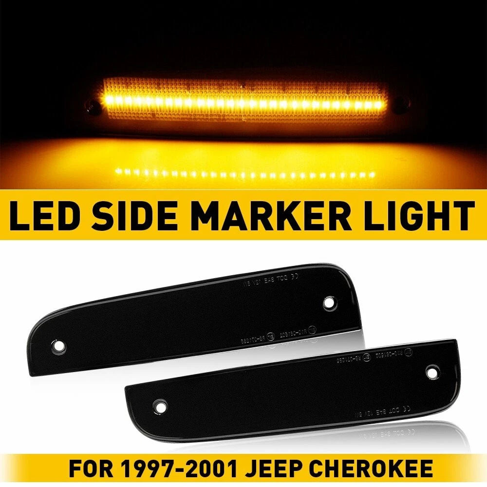AUXITO LED Side Marker Lights for Jeep Cherokee (1997–2001)