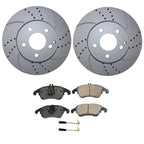 Front Brake Kit 295mm Drilled Disc Rotors & Akebono Pads for MB W204 W212