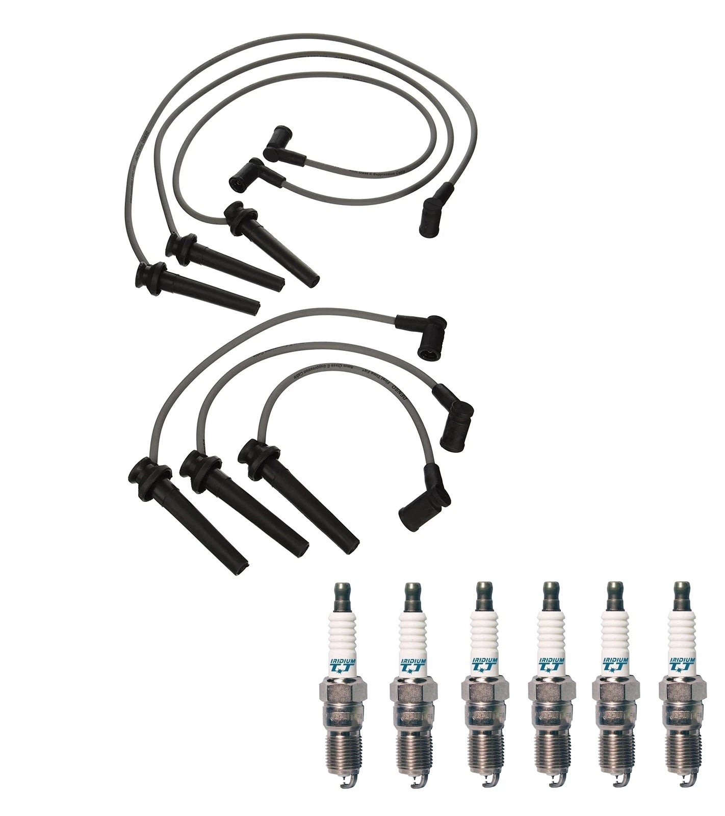 Denso Wire Set & 6 Iridium TT Spark Plugs for Mazda Mercury 2.5 V6 (1994–2002)