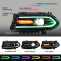 LED Projector Headlights for Dodge Charger (2015–2021) RGB Color Change L+R