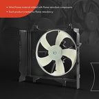 Cooling Fan Assembly with Shroud for Mitsubishi Mirage (2014–2015)