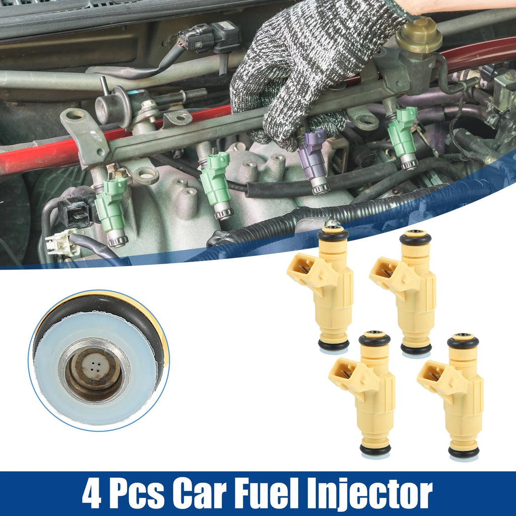 Set of 4 Fuel Injector Nozzles for Ford Escort, Mercury Tracer (1998)