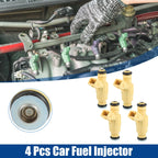 Set of 4 Fuel Injector Nozzles for Ford Escort, Mercury Tracer (1998)