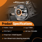 ABS Wheel Hub Bearing Set for Nissan Maxima Quest (2009–2019) WE60603
