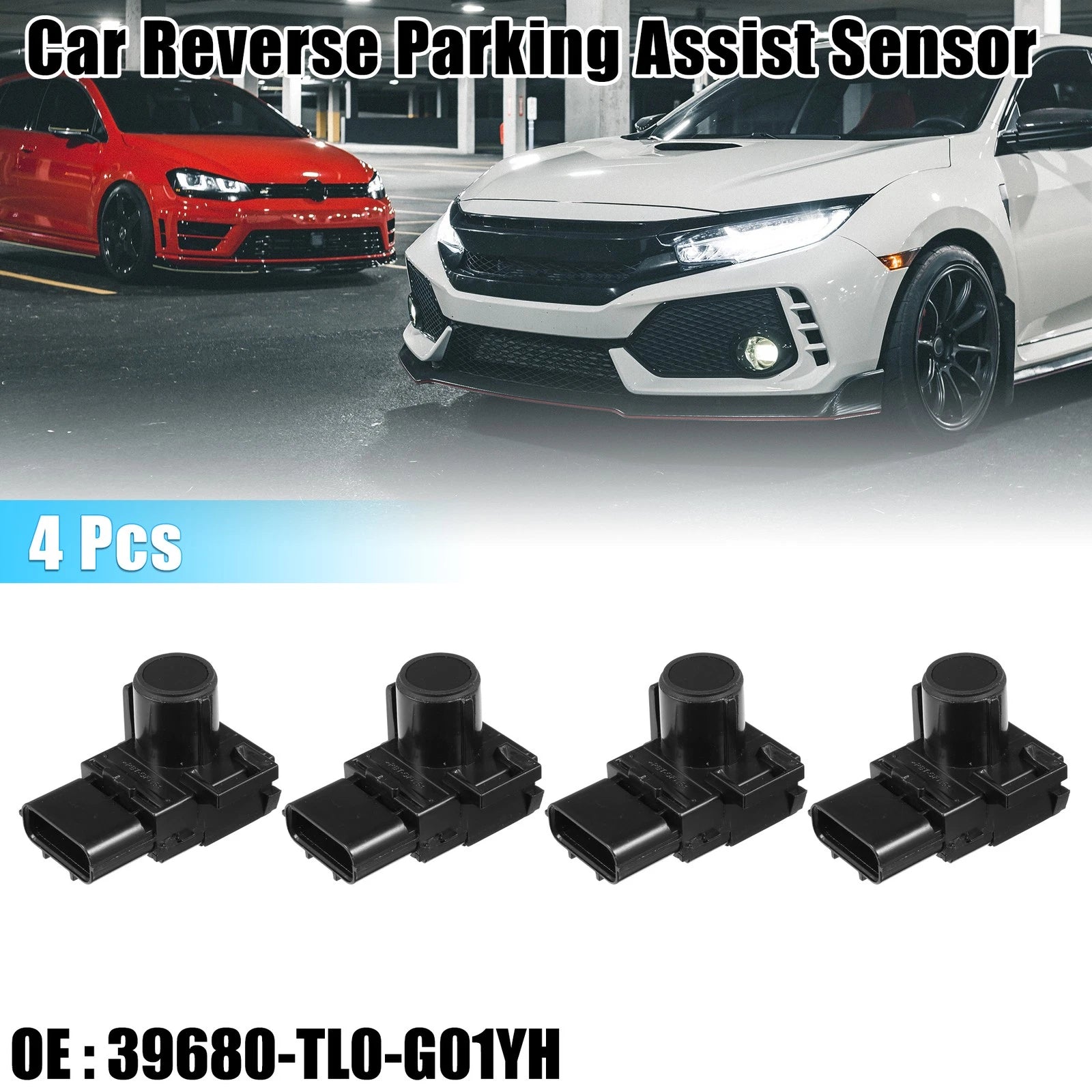 4X Reverse Parking Assist Sensor 39680-TL0-G01-YH for Honda Accord Pilot (2008–2015)