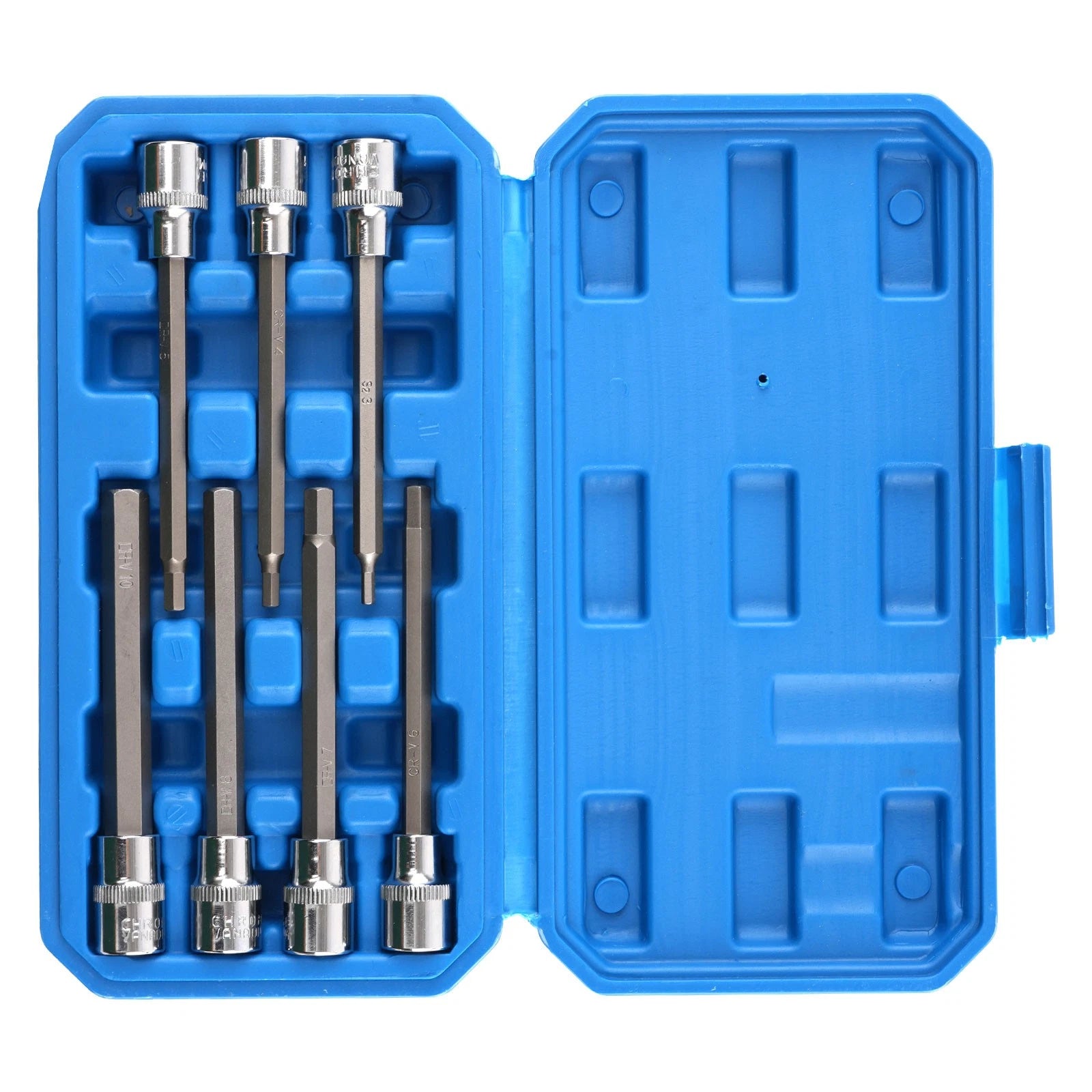 Set of 7 Long Reach Hex Sockets for Metric Vehicles (3-10mm)
