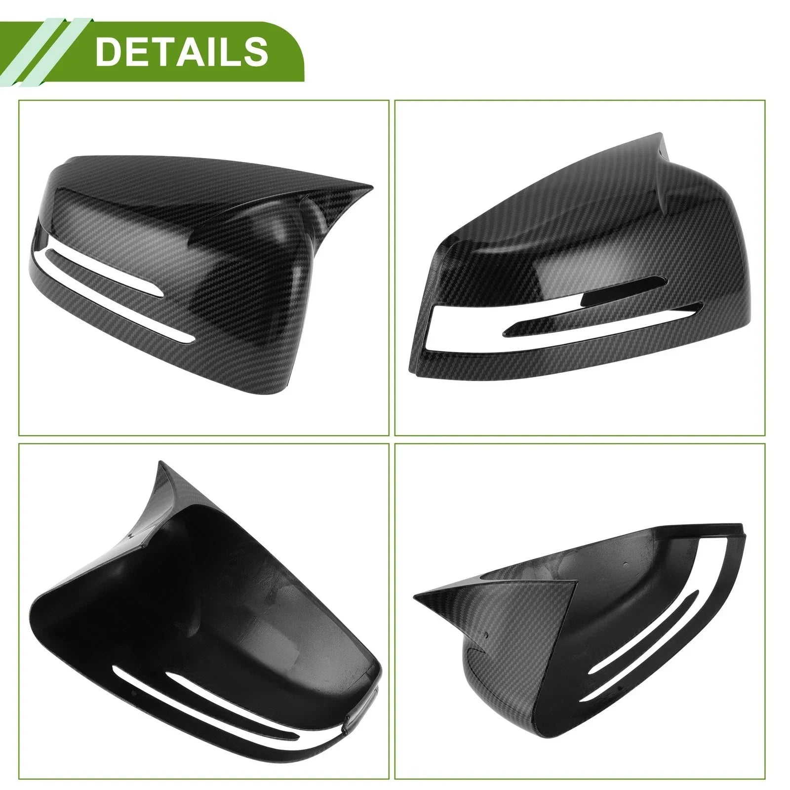 Mirror Cover Cap Replacement Black for Mercedes-Benz A-Class W176 (2012-2017)