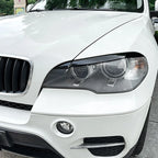 Pair of Gloss Black Headlight Eye Lids for BMW X5 E70 (2008–2013)