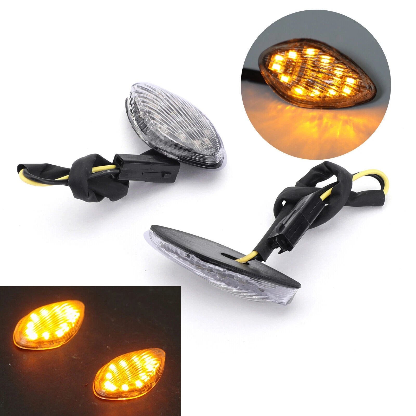 Clear Turn Signals for Honda CBR 600 F3/F4/F4i, CBR 1000 RR, CB 919 (1997–2007)