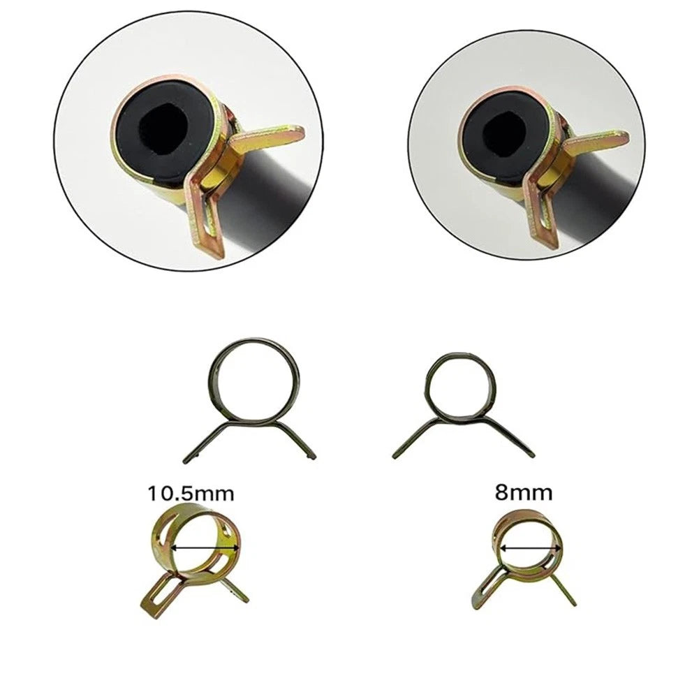 3X 6mm 1/4 Inch Inline Fuel Filter with Clamps for Motorcycle and Mower