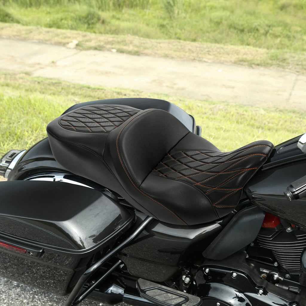 Driver Passenger Pillion Seat for Harley Touring CVO Street Road Glide (2009–2023)