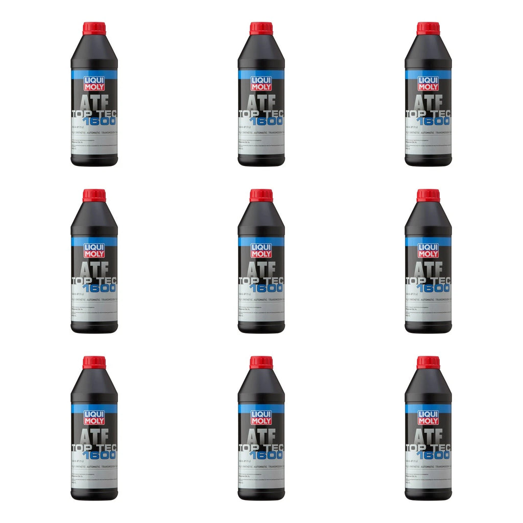 Set of 9 Liqui Moly Top Tec ATF 1600 Automatic Transmission Fluid (1L each)