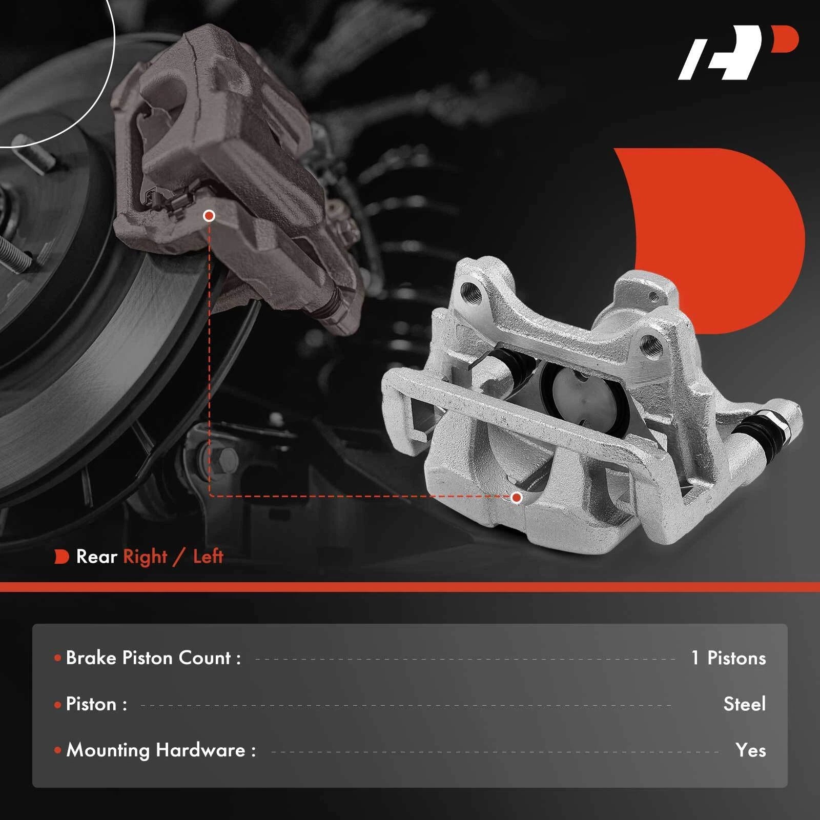 Rear Right Disc Brake Caliper with Bracket for Honda CR-V (2017–2022)