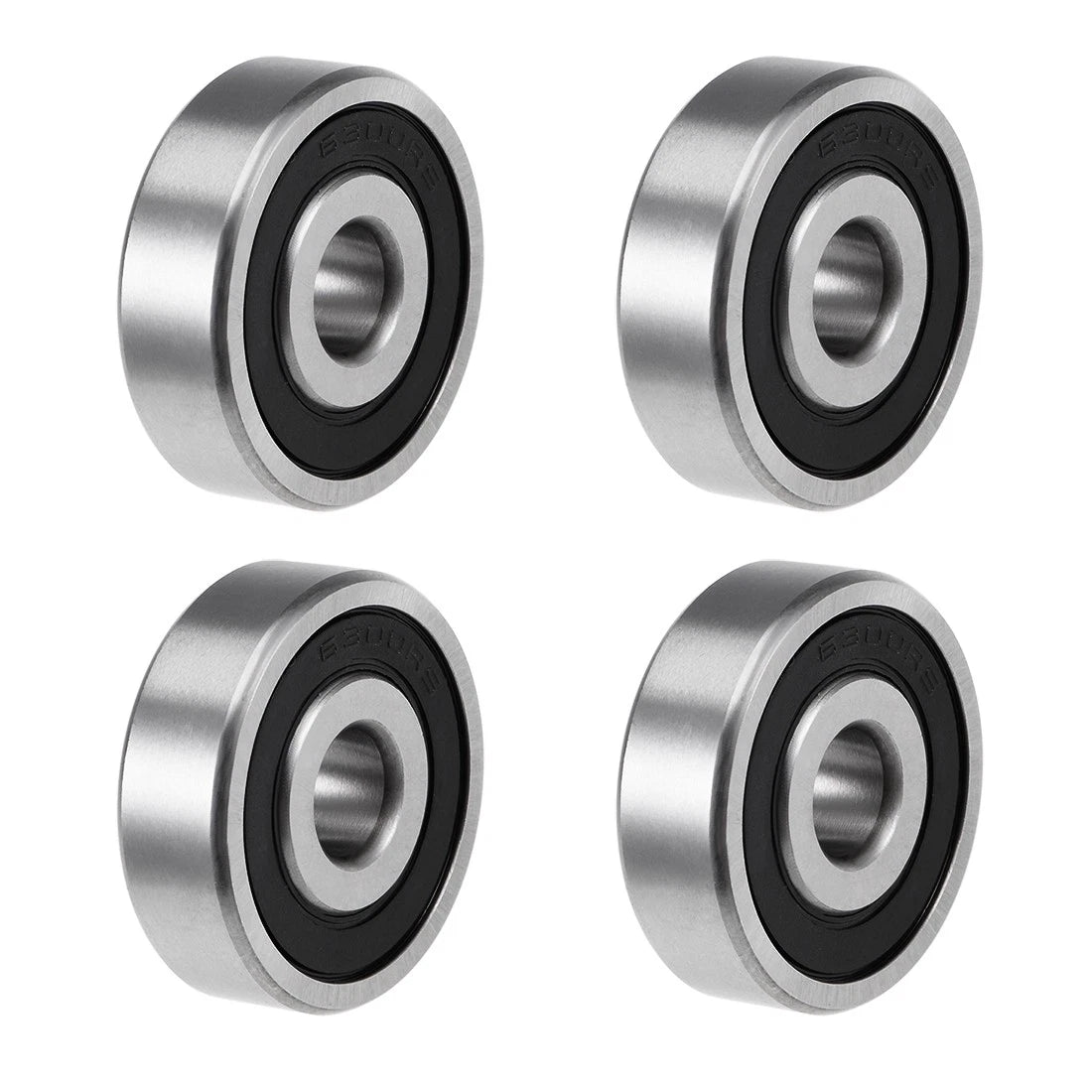 Set of 4 Deep Groove Ball Bearings 6300-2RS for Various Models (10x35x11mm)