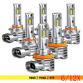 6X Combo 9005+9006+H11 LED Headlight Bulbs 6500K 60000LM