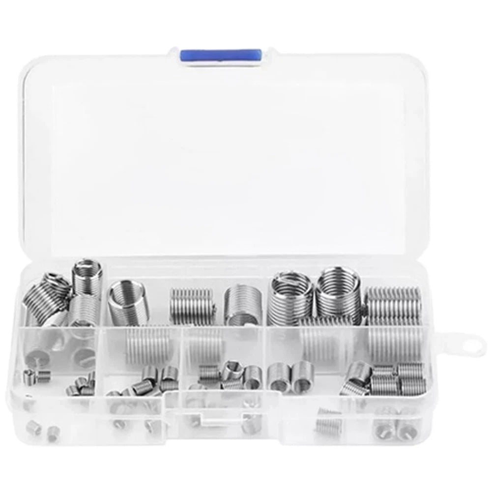 60pcs 304 Stainless Steel Coil Threaded Inserts for Metric Screws