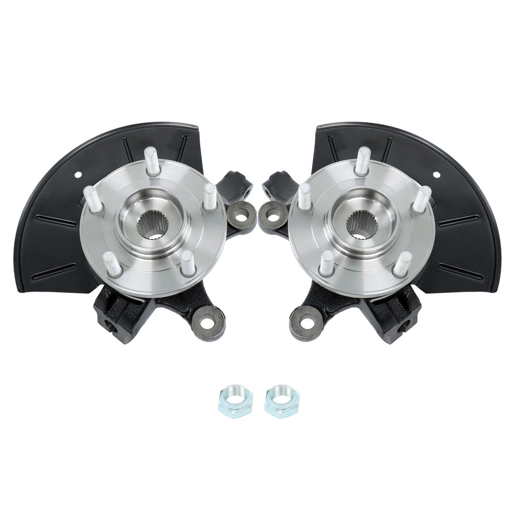 Set of 2 Wheel Bearing Hub Steering Knuckle for Ford Mazda (2001–2004)