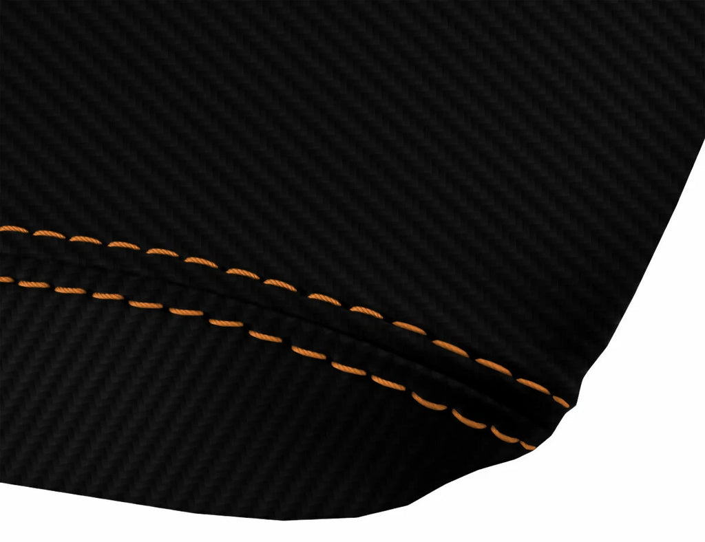Console Lid Armrest Cover for Honda Prelude (1997–2001) Carbon Fiber Orange Stitch