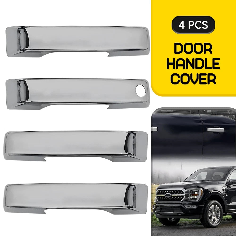 Gloss Chrome 4 Door Handle Covers for Ford F150 (2021–2025)