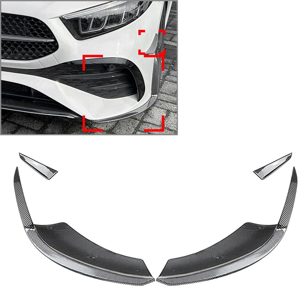Front Bumper Lip Splitter for Mercedes Benz A Class W177 (2019–2023)